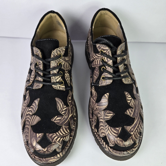 L’Artiste by Spring Step Womens Jigsaw Leather Textile Oxford Shoes Multicolor - Picture 6 of 12